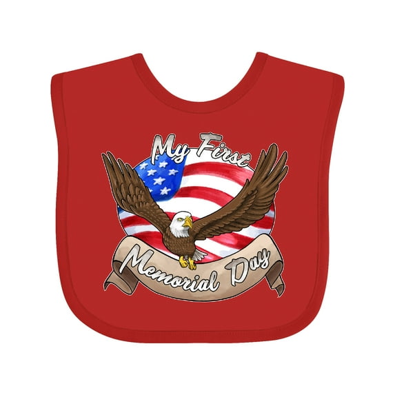Inktastic My First Memorial Day- Bald Eagle Boys or Girls Baby Bib