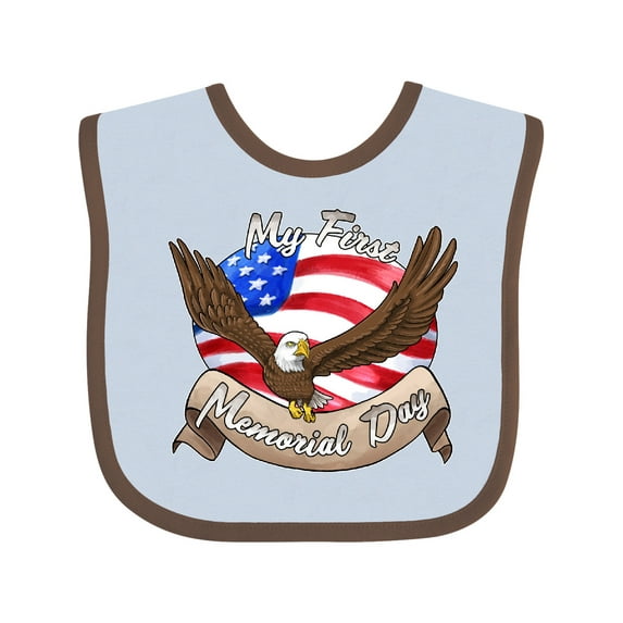 Inktastic My First Memorial Day- Bald Eagle Boys or Girls Baby Bib