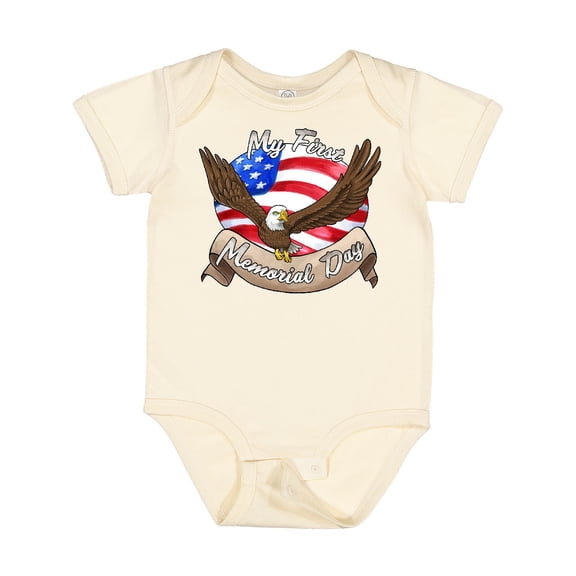 Inktastic My First Memorial Day- Bald Eagle Boys or Girls Baby Bodysuit