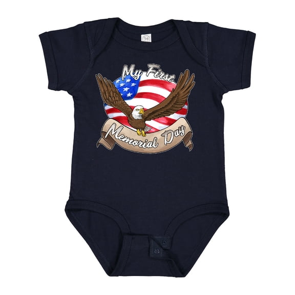 Inktastic My First Memorial Day- Bald Eagle Boys or Girls Baby Bodysuit