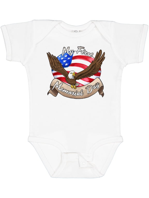 My First Memorial Day- Bald Eagle Boys or Girls Baby Bodysuit