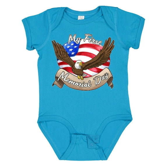 Inktastic My First Memorial Day- Bald Eagle Boys or Girls Baby Bodysuit