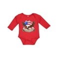 thumbnail image 1 of Inktastic My First Memorial Day- Bald Eagle Boys or Girls Long Sleeve Baby Bodysuit, 1 of 5