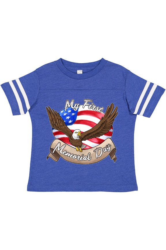 My First Memorial Day- Bald Eagle Boys or Girls Toddler T-Shirt