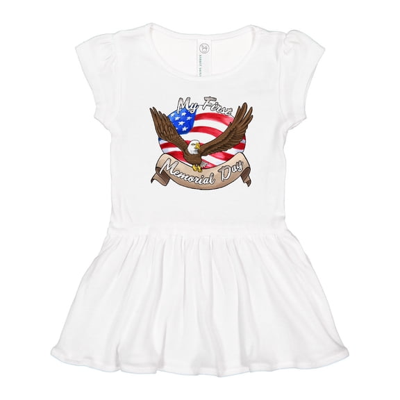 Inktastic My First Memorial Day- Bald Eagle Girls Toddler Dress