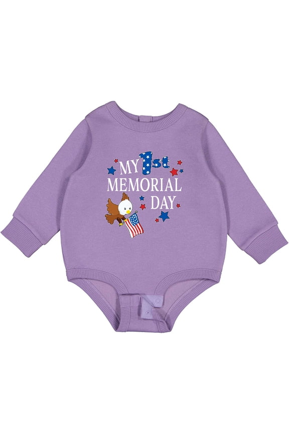 My First Memorial Day Eagle Baby Fleece Bodysuit