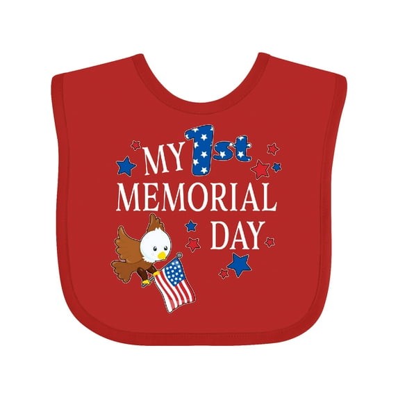 Inktastic My First Memorial Day Eagle Boys or Girls Baby Bib