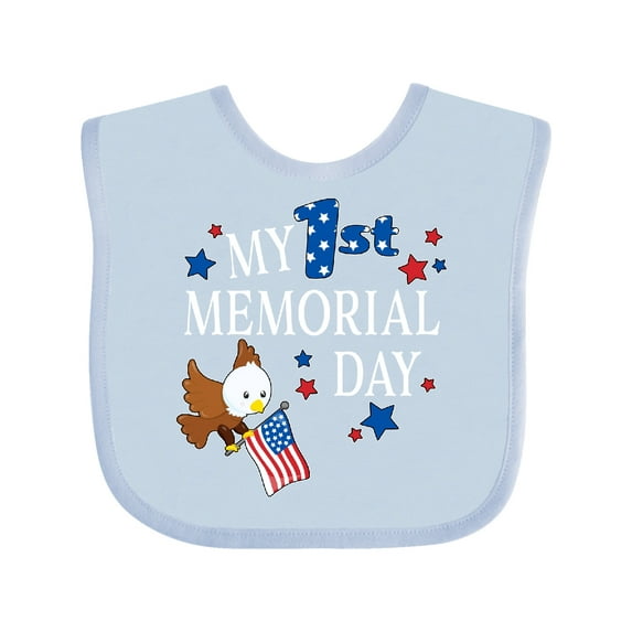 Inktastic My First Memorial Day Eagle Boys or Girls Baby Bib