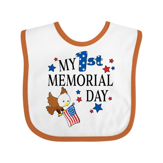 Inktastic My First Memorial Day Eagle Boys or Girls Baby Bib