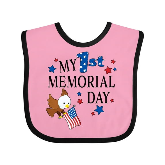 Inktastic My First Memorial Day Eagle Boys or Girls Baby Bib