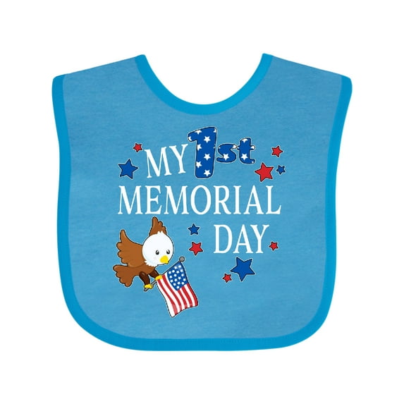 Inktastic My First Memorial Day Eagle Boys or Girls Baby Bib