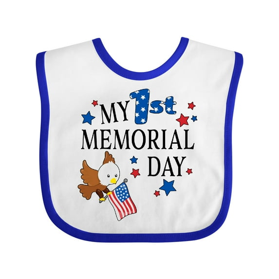 Inktastic My First Memorial Day Eagle Boys or Girls Baby Bib