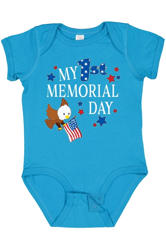 My First Memorial Day Eagle Boys or Girls Baby Bodysuit