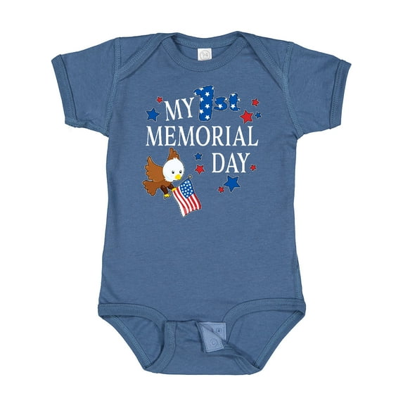 Inktastic My First Memorial Day Eagle Boys or Girls Baby Bodysuit