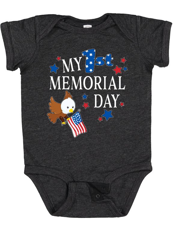 My First Memorial Day Eagle Boys or Girls Baby Bodysuit