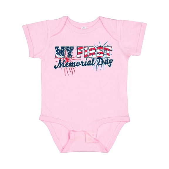 Inktastic My First Memorial Day Grunge with Fireworks Boys or Girls Baby Bodysuit