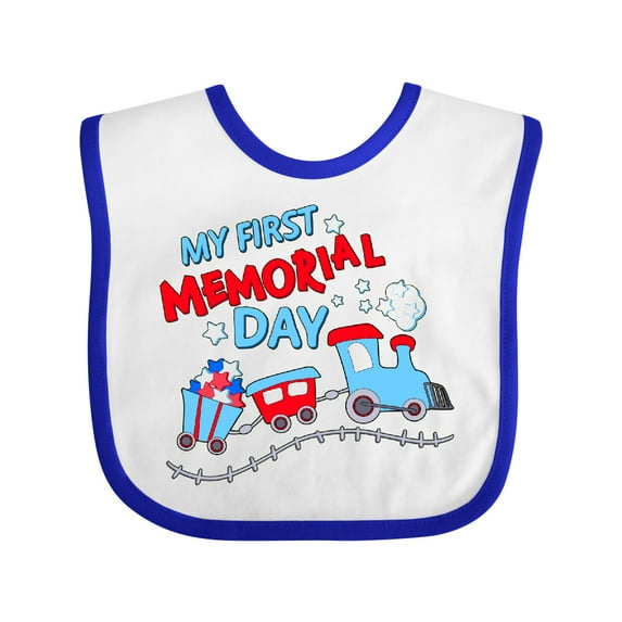 Inktastic My First Memorial Day Train Boys or Girls Baby Bib