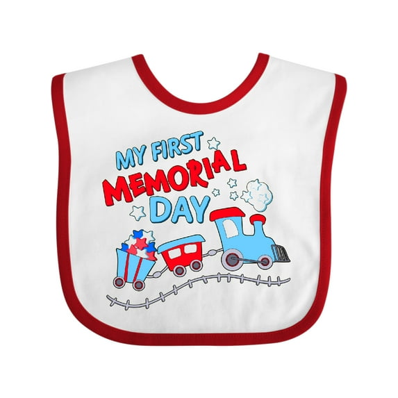 Inktastic My First Memorial Day Train Boys or Girls Baby Bib