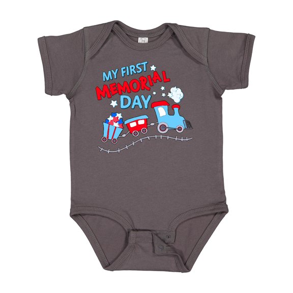 Inktastic My First Memorial Day Train Boys or Girls Baby Bodysuit