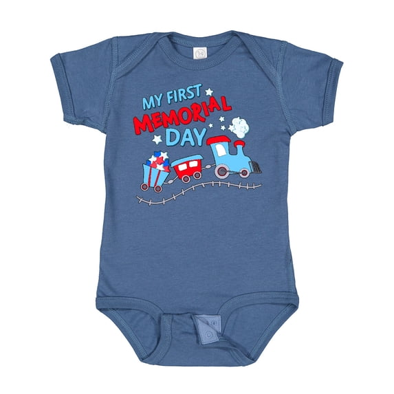 Inktastic My First Memorial Day Train Boys or Girls Baby Bodysuit