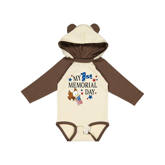 Inktastic My First Memorial Day Eagle Boys or Girls Long Sleeve Baby Bodysuit