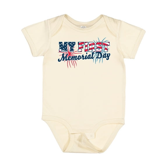 Inktastic My First Memorial Day with Fireworks Boys or Girls Baby Bodysuit