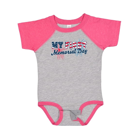 Inktastic My First Memorial Day with Fireworks Boys or Girls Baby Bodysuit