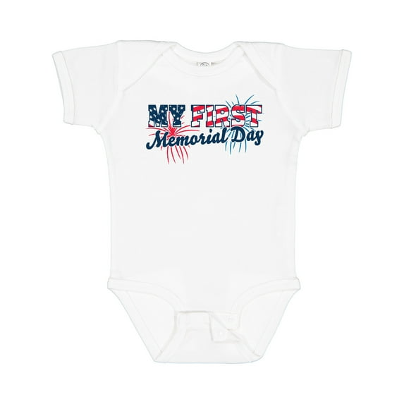 Inktastic My First Memorial Day with Fireworks Boys or Girls Baby Bodysuit