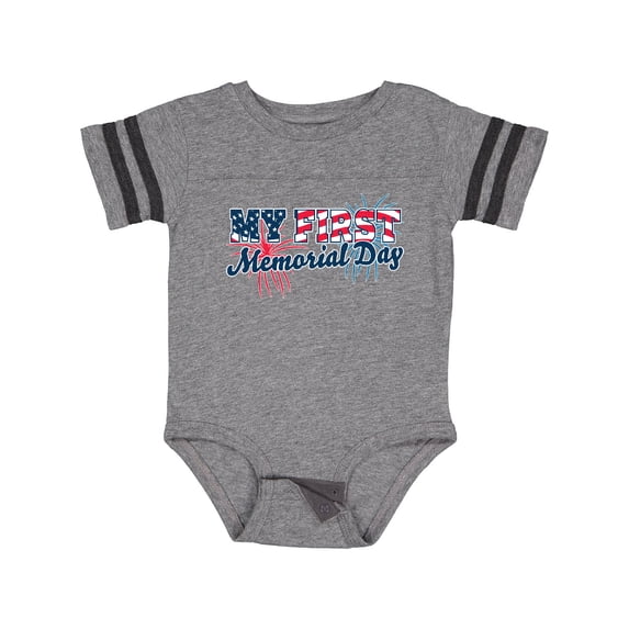 Inktastic My First Memorial Day with Fireworks Boys or Girls Baby Bodysuit