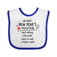 thumbnail image 1 of Inktastic My First New Year's Resolutions Boys or Girls Baby Bib, 1 of 4