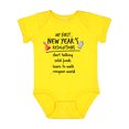 thumbnail image 1 of Inktastic My First New Year's Resolutions Boys or Girls Baby Bodysuit, 1 of 5