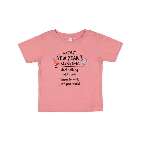 Inktastic My First New Year's Resolutions Boys or Girls Baby T-Shirt