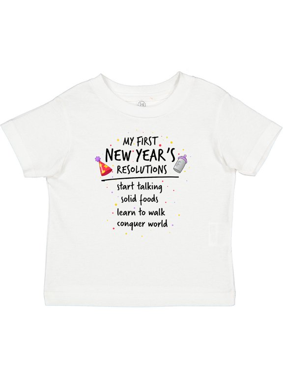 My First New Year's Resolutions Boys or Girls Baby T-Shirt
