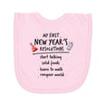 thumbnail image 1 of Inktastic My First New Year's Resolutions Newborn Bib, 1 of 3