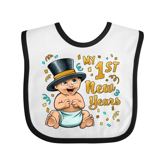 Inktastic My First New Years Celebrating Baby Boys or Girls Baby Bib
