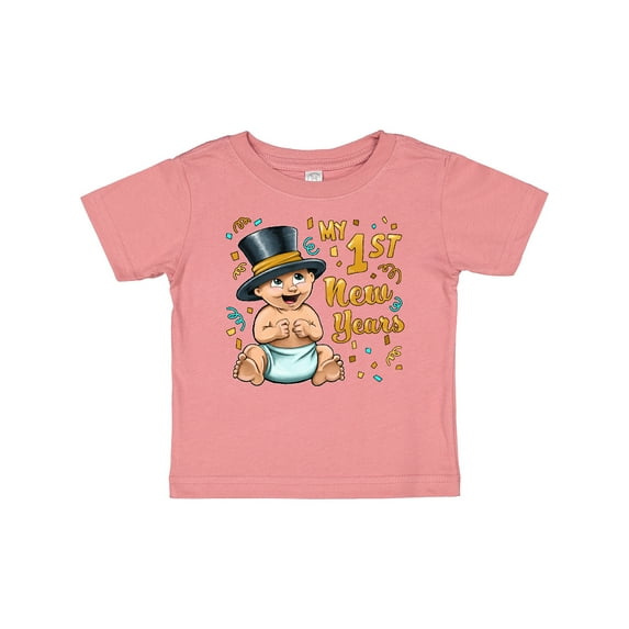 Inktastic My First New Years Celebrating Baby Boys or Girls Baby T-Shirt