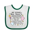 thumbnail image 1 of Inktastic My First New Years Resolutions with Baby Clip Art and Stars Girls Baby Bib, 1 of 4