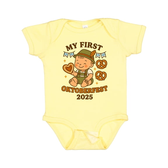 Inktastic My First Oktoberfest 2025 Baby Boys or Girls Baby Bodysuit
