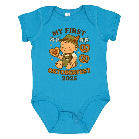 Inktastic My First Oktoberfest 2025 Baby Boys or Girls Baby Bodysuit