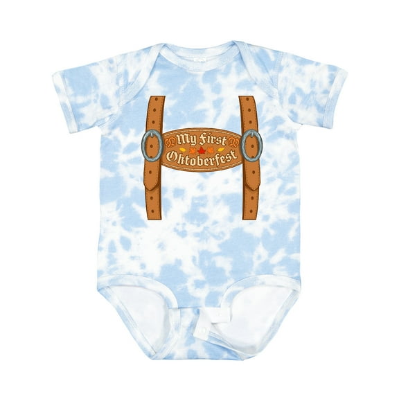Inktastic My First Oktoberfest Leiderhose Overalls Boys or Girls Baby Bodysuit