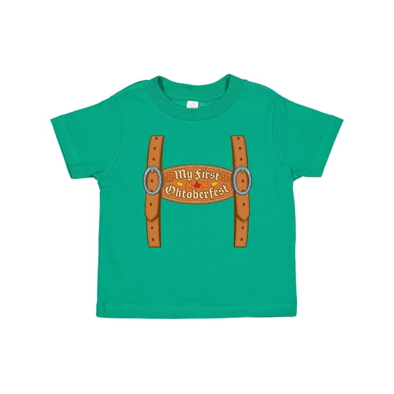 Inktastic My First Oktoberfest Leiderhose Overalls Boys or Girls Baby T-Shirt