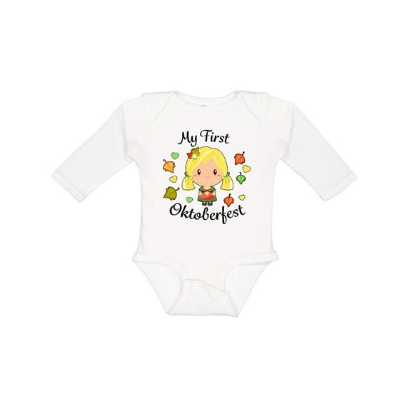 Inktastic My First Oktoberfest girl Boys or Girls Long Sleeve Baby Bodysuit
