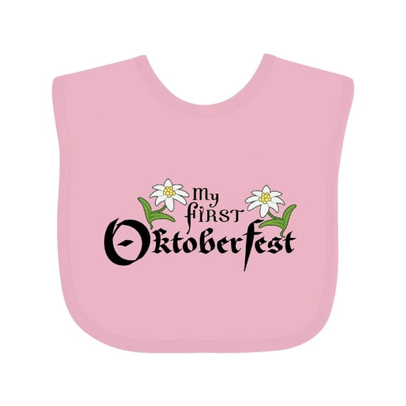 Inktastic My First Oktoberfest with Edelweiss Flowers Boys or Girls Baby Bib