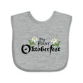 thumbnail image 1 of Inktastic My First Oktoberfest with Edelweiss Flowers Boys or Girls Baby Bib, 1 of 4