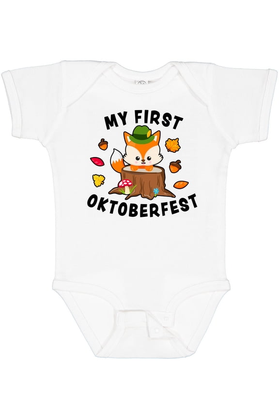 My First Oktoberfest with Fox Boys or Girls Baby Bodysuit