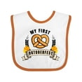thumbnail image 1 of Inktastic My First Oktoberfest with Pretzel and Banner Boys or Girls Baby Bib, 1 of 4