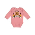 thumbnail image 1 of Inktastic My First Oktoberfest with Pretzel and Banner Boys or Girls Long Sleeve Baby Bodysuit, 1 of 5