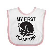 Inktastic My First Plane Trip Airplane Boys or Girls Baby Bib