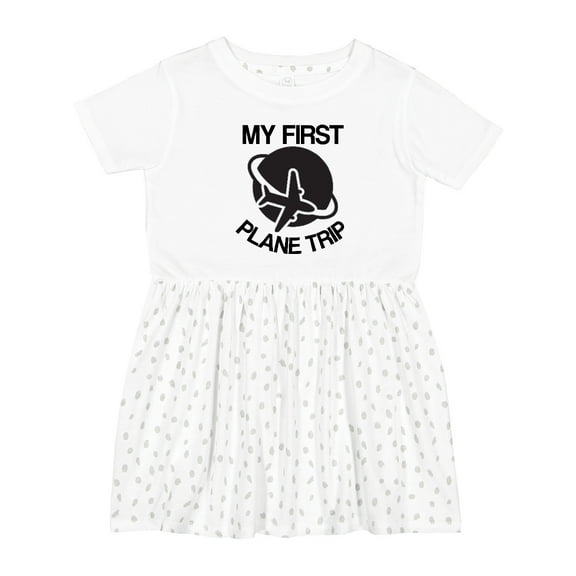 Inktastic My First Plane Trip Airplane Girls Toddler Dress