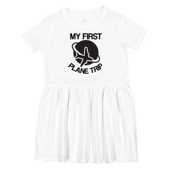 Inktastic My First Plane Trip Airplane Girls Toddler Dress
